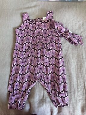 kate quinn Purple Floral Print One-Piece Romper